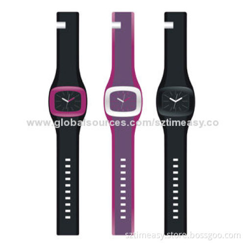 Newly Designed Gent's Silicone Watches with Colorful Look, OEM and ODM Orders Available